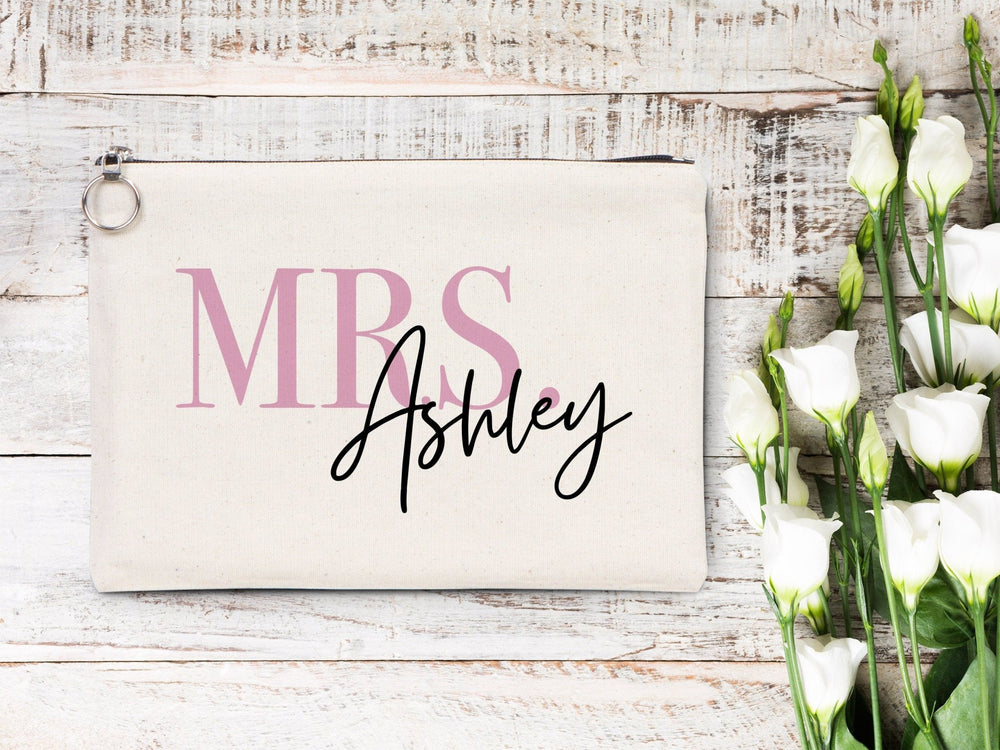 Personalized Cotton Wedding Clutch – Bridesmaid Gift Bag | Pamusan