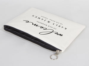 Custom Cotton Wedding Clutch Bag – Elegant Bridesmaid Gift — custom print | Pamusan