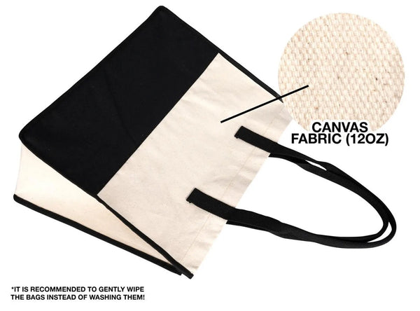 Large Elite Personalized Canvas Tote – Custom Travel, Spa, Hotel Gift Bag with Pocket - Pamusan.com