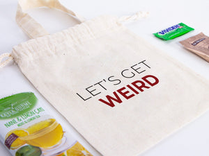 Lets Get Weird Party Favor Bag - 6"W x 8"H (15 cm x 20 cm) — custom print | Pamusan