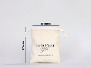Let’s Party Bitches Hangover Kit Bags – Custom Bachelorette Survival Pouch, Organic Cotton Bags — custom print | Pamusan
