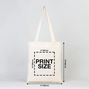 Lightweight Personalized 14"x16" (35x40cm) Cotton Tote Bags – Thin Recycled Canvas - Pamusan.com