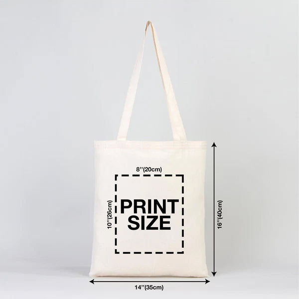 Lightweight Personalized 14"x16" (35x40cm) Cotton Tote Bags – Thin Recycled Canvas - Pamusan.com