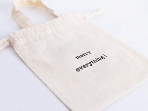 Merry Christmas & New Year Cotton Gift Bags – Personalized Family or Company Pouches with Custom Logo & Text | Pamusan