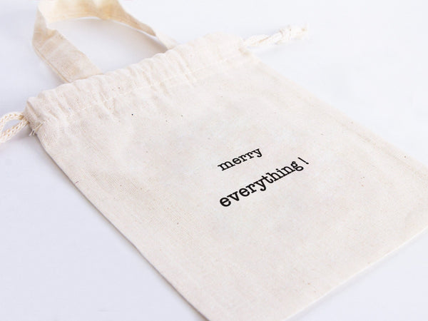 Merry Christmas & New Year Cotton Gift Bags – Personalized Family or Company Pouches with Custom Logo & Text | Pamusan