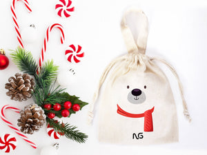 Merry Christmas Favor Bags, 6"W x 8"H (15 cm x 20 cm) | Pamusan