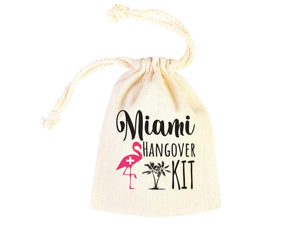 Miami Hangover Kit Bags – Custom Cotton Recovery Pouches for Parties & Weddings — view 7 | Pamusan