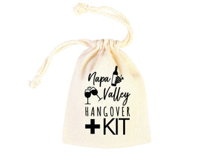Napa Valley Hangover Bags – Custom Bachelorette Favor Pouches — print detail | Pamusan