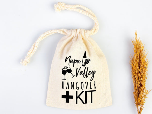 Napa Valley Hangover Bags – Custom Bachelorette Favor Pouches | Pamusan