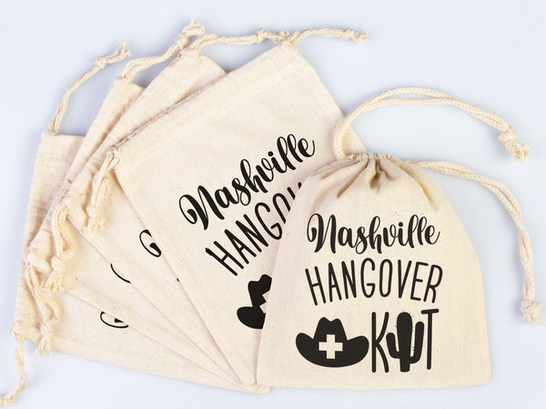 Nashville Hangover Kit Bag – Wedding & Bachelorette Recovery Pouch — back view | Pamusan