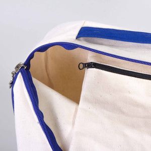 Navy Blue VIP Canvas Backpack – 10" × 13" (25 × 32 cm), 10 oz - Pamusan.com