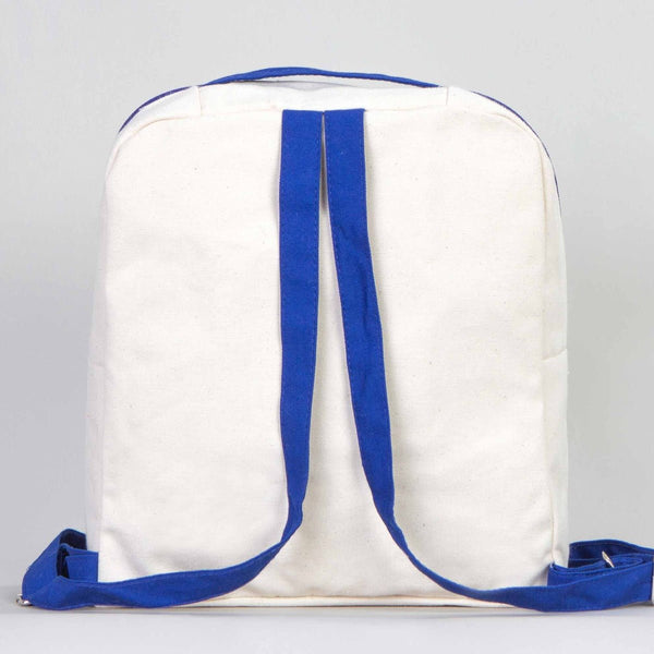 Navy Blue VIP Canvas Backpack – 10" × 13" (25 × 32 cm), 10 oz - Pamusan.com