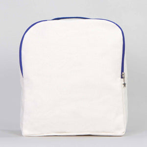 Navy Blue VIP Canvas Backpack – 10" × 13" (25 × 32 cm), 10 oz - Pamusan.com
