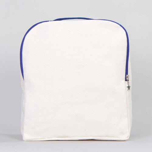 Navy Blue VIP Canvas Backpack – 10" × 13" (25 × 32 cm), 10 oz - Pamusan.com