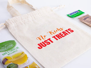 No Tricks Just Treats | Eco-Friendly Cotton Party Favor Bags | Pamusan