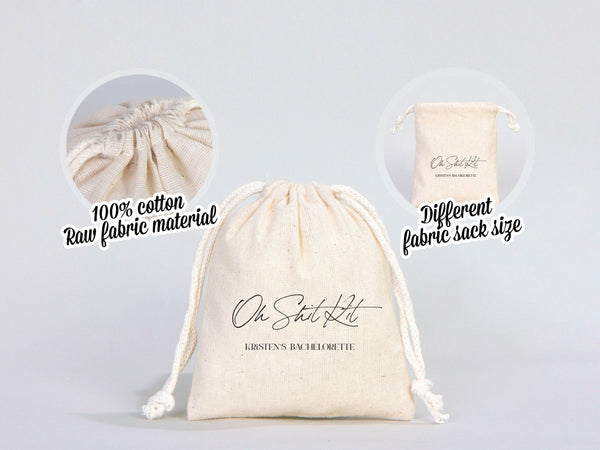 Oh Shit Kit Hangover Bags – Custom Handmade Recovery Pouches for Bachelorette Party — custom print | Pamusan