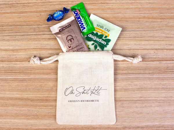Oh Shit Kit Hangover Bags – Custom Handmade Recovery Pouches for Bachelorette Party — custom print | Pamusan