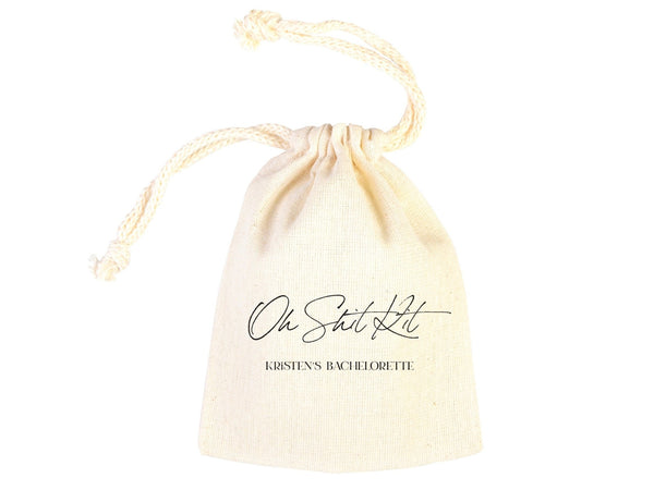 Oh Shit Kit Hangover Bags – Custom Handmade Recovery Pouches for Bachelorette Party — custom print | Pamusan