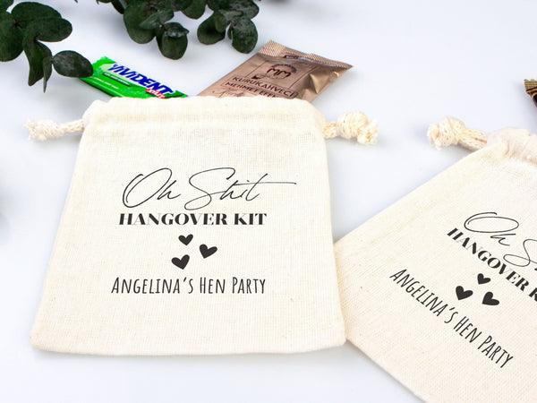Oh Shit Kit Hangover Bags – Custom Bachelorette Party Survival & Recovery Pouches — custom print | Pamusan