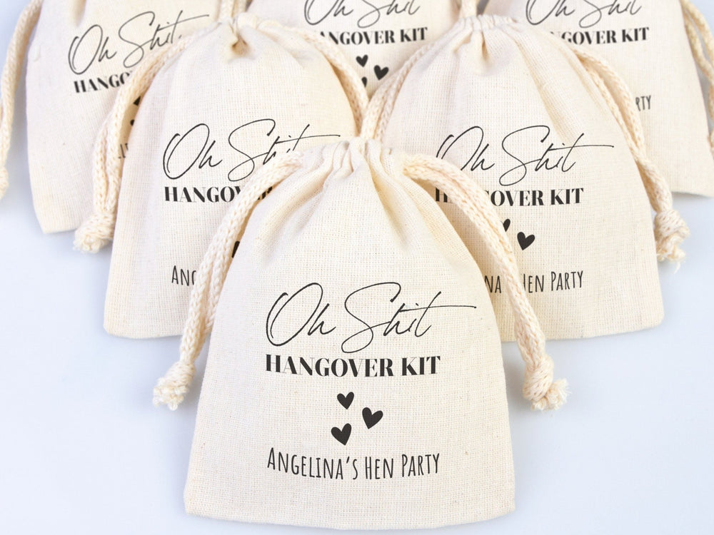 Oh Shit Kit Hangover Bags – Custom Bachelorette Party Survival & Recovery Pouches | Pamusan