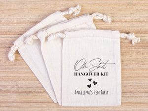 Oh Shit Kit Hangover Bags – Custom Bachelorette Party Survival & Recovery Pouches — custom print | Pamusan
