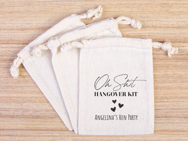 Oh Shit Kit Hangover Bags – Custom Bachelorette Party Survival & Recovery Pouches — custom print | Pamusan