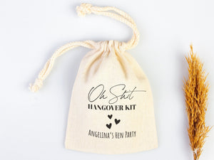 Oh Shit Kit Hangover Bags – Custom Bachelorette Party Survival & Recovery Pouches — custom print | Pamusan