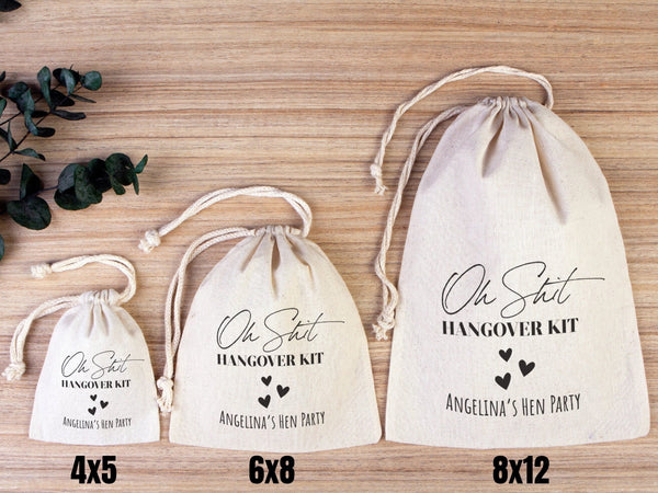 Oh Shit Kit Hangover Bags – Custom Bachelorette Party Survival & Recovery Pouches — custom print | Pamusan