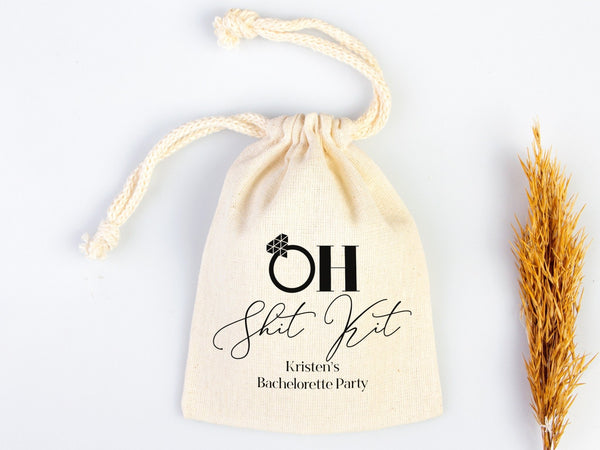 Oh Shit Kit Hangover Bags | Custom Survival Pouches for Bachelorette & Wedding — custom print | Pamusan