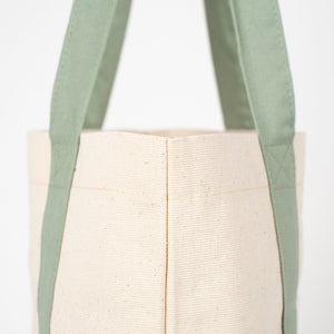 Oversized Cotton Canvas Tote Bag – Mint Green Handles, Durable & Reusable - Pamusan.com