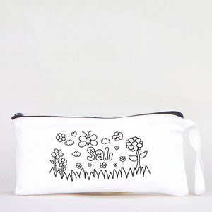 Paintable Pencil Case with Tuesday Design – 8" × 4" - 6 oz - Pamusan.com