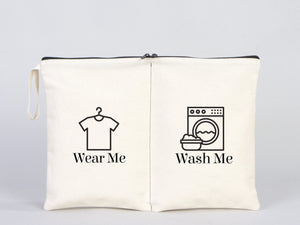 Cotton Travel Laundry Bag – Clean & Dirty Organizer | Pamusan
