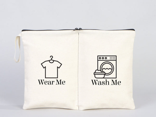 Cotton Travel Laundry Bag – Clean & Dirty Organizer | Pamusan