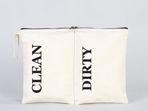 Cotton Travel Laundry Bag – Clean & Dirty Organizer — view 6 | Pamusan