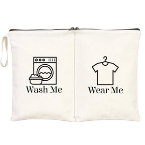Cotton Travel Laundry Bag – Clean & Dirty Organizer — view 10 | Pamusan