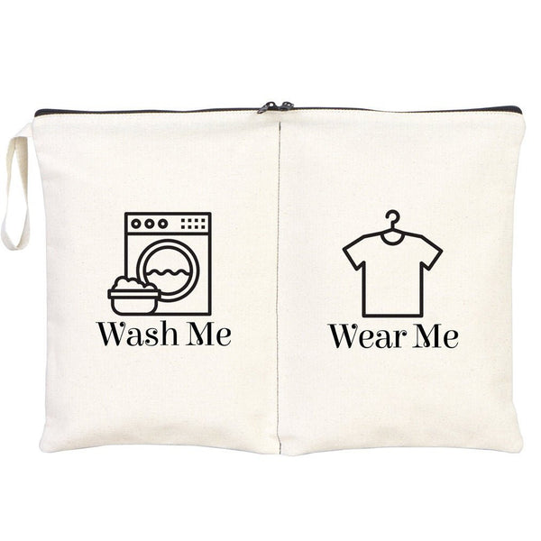 Cotton Travel Laundry Bag – Clean & Dirty Organizer — view 10 | Pamusan