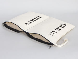 Cotton Travel Laundry Bag – Clean & Dirty Organizer — lifestyle view | Pamusan