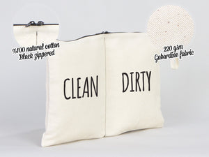 Cotton Travel Laundry Bag – Clean & Dirty Organizer — view 9 | Pamusan