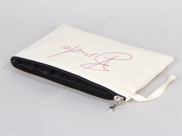 Personalized Bride Clutch Bag – Custom Cotton Wedding Gift Bag — custom print | Pamusan