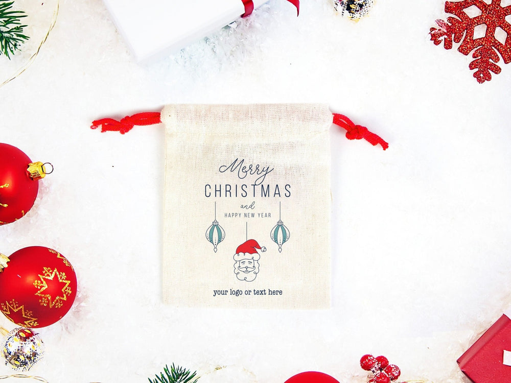 Personalized Christmas & New Year Drawstring Gift Bags – Colorful & Eco-Friendly Pouches | Pamusan