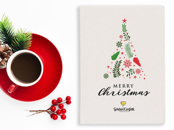 Personalised Christmas Notebooks 6" × 8" (15 × 20 cm) , Ho Ho Ho, Christmas Gift Notebooks — print detail | Pamusan