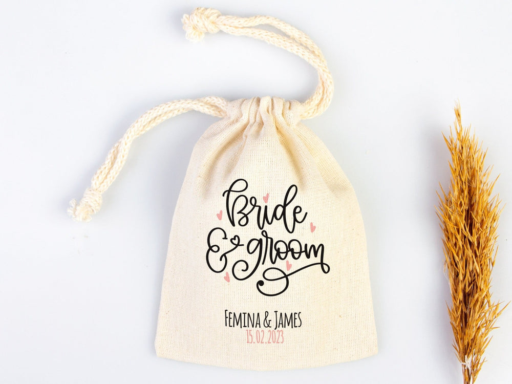 Personalized Bride & Groom Bags – Custom Wedding Party Tote | Pamusan