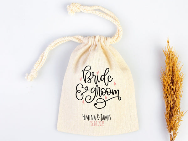Personalized Bride & Groom Bags – Custom Wedding Party Tote | Pamusan