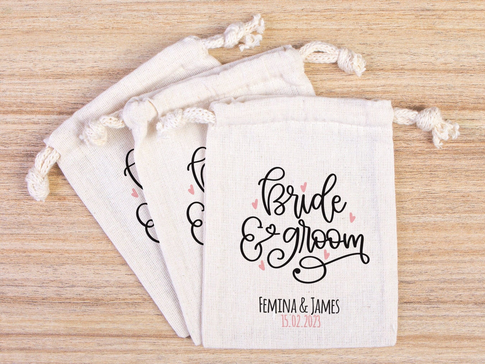 Personalized Bride & Groom Bags – Custom Wedding Party Tote | Pamusan