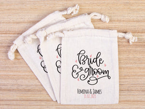 Personalized Bride & Groom Bags – Custom Wedding Party Tote — custom print | Pamusan