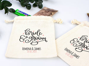 Personalized Bride & Groom Bags – Custom Wedding Party Tote — custom print | Pamusan
