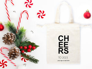 Personalized Cheers to 2023 Bags – 6"x8" Cotton Gift Bags for Family,Bachelorette Parties — custom print | Pamusan
