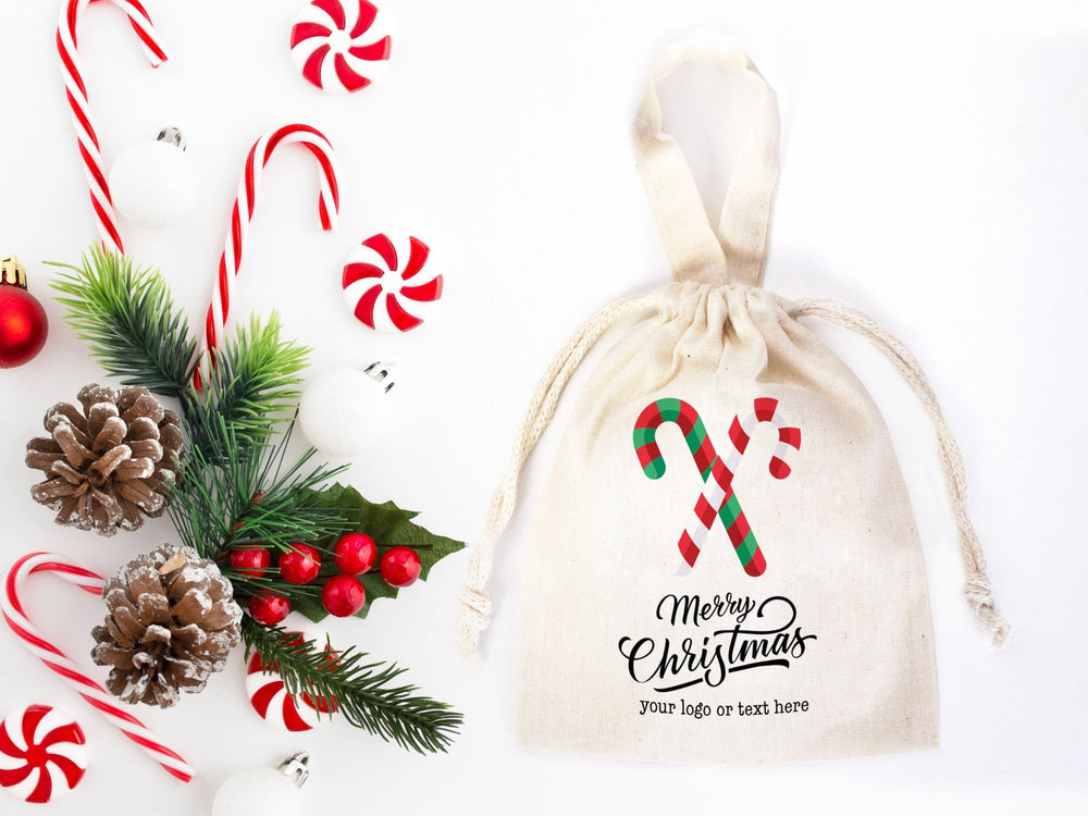 Personalized Christmas Gift Bags – 27 Designs Custom Cotton Muslin Bags for Holiday Party Favors & Family Gifts | Pamusan