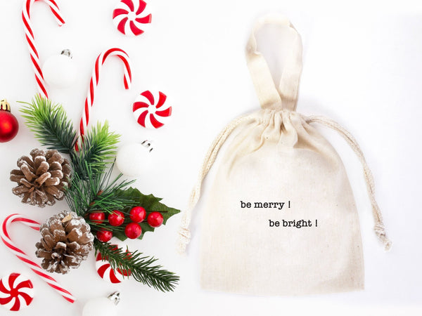 Personalized Christmas Gift Bags – 27 Designs Custom Cotton Muslin Bags for Holiday Party Favors & Family Gifts | Pamusan