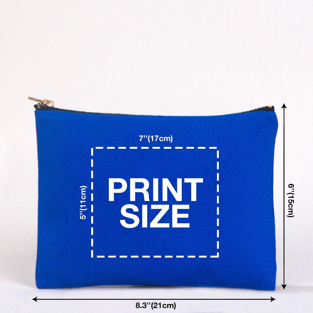 Personalized Cosmetic Clutch Bag 8"x6" – Bridesmaid Gift Makeup Pouch with Zipper - Pamusan.com